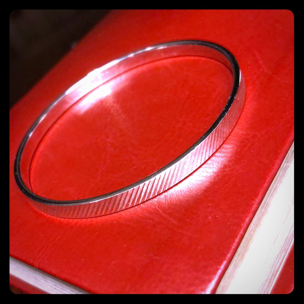 Sterling silver Monet textured bangle